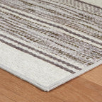 Dash & Albert Ellington Stripe Grey Machine Washable Rug, Runner-2.5 X 8 Feet, Grey Stripe Pattern