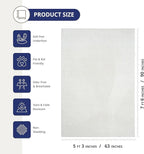 Abani Cream Area Rug for Living Room, Bedroom - Zen Reiki Pattern- 5 x 8 -Durable & Easy to Clean