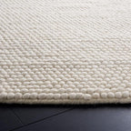 SAFAVIEH Natura Collection Area Rug - 4' x 6' Oval, Ivory, Handmade Wool Blend, Textured Design, Ideal for Living Room, Bedroom, Dining Space (NAT620A)