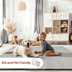 Nuloom Penelope Light Grey/Ivory, 9'6" x 13'6", Hand-Braided, Wool & Cotton, Soft and Textured, High Traffic, Stain Resistant, Easy Clean, Durable Area Rug for Bedroom, Living Room, Dining, Entryway
