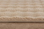 CAMILSON Modern Beige Non Slip Rug 4x6 Ultra Soft High Pile Area Rugs Non Skid Rubber Backing Durable & Easy to Clean Carpet for Living Room Bedroom Kids Room Indoor Use (4 x 6 Beige)