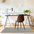 KOZYFLY Black and Beige Striped Porch Rug 2x4.3 Ft Washable Outdoor Rug Farmhouse Outdoor Doormats Front Door Striped Runner Rug for Front Door Kitchen Hallway Bedroom Laundry Room