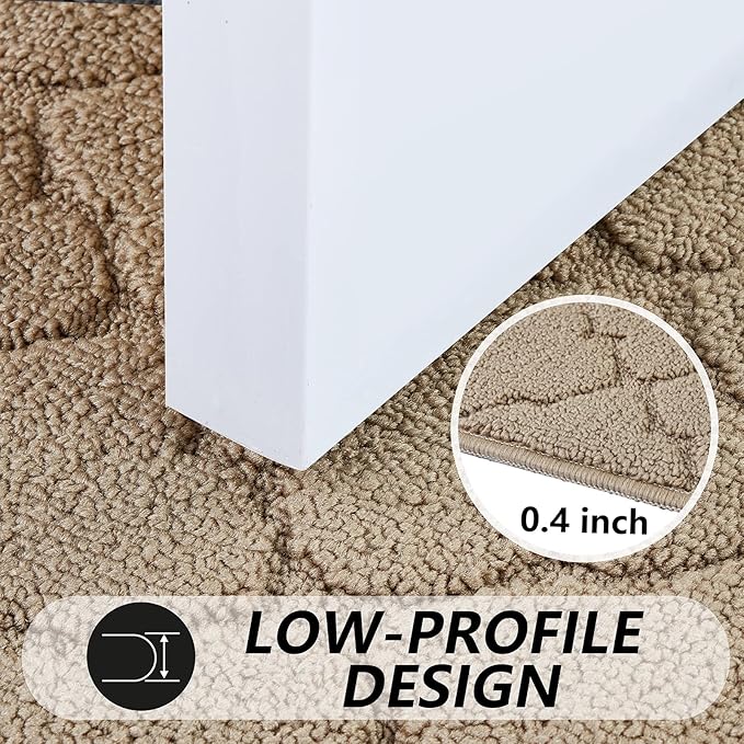 Timo Entryway Rug, Door Mats 24"x36" Rubber Backing Non Slip Absorbent Indoor Doormat, Machine Washable Resist Dirt Low Profile Door Mat, Front Door Rugs Indoor for Muddy Wet Shoes, Beige