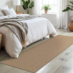 Braided Runner Rug 2x7 Ft Washable Runners for Hallways Non Slip Kitchen Runner Rug Cotton Entryway Runner Indoor, Woven Floor Carpet for Hall Kitchen Bedroom, Orange/Tan/Brown