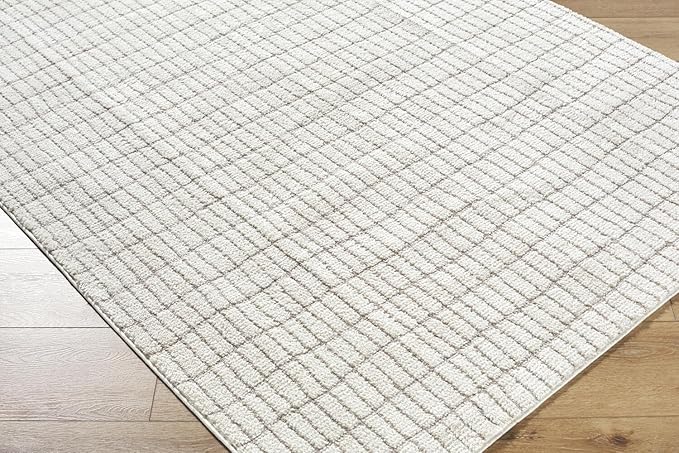Livabliss x Our PNW Home Cascade Minimalist Striped Area Rug, 2'7" x 12', Ivory/Light Brown