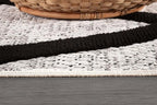 CAMILSON Modern Rug 10x14 Luxury Diamond Pattern Large Micro Loop Area Rugs Soft High-Low Pile Stain Resistant Easy to Clean Non-Shedding Durable Living Room Bedroom Indoor Carpet (Black/Gray)