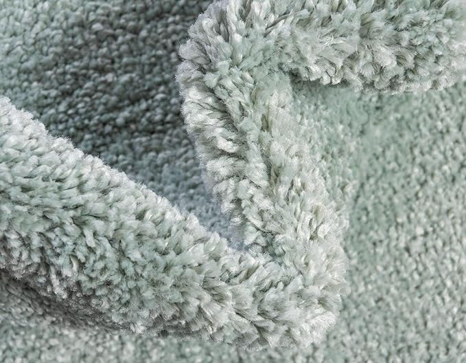 Unique Loom Solo Collection Area Rug - Calabasas (7' 10" x 10' Rectangle, Light Blue)