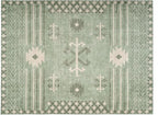 Revival Rugs Flam 10'x13' Zero-Shedding Area Rug for Living Room Bedroom - Oeko-TEX Certified, Low Pile, Spot Clean, Green