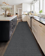 Color&Geometry Door Mat 3'x8' Runner Rug with Rubber Backing, Non Slip Washable Hallway Runner Rugs Kitchen Runner Rug, Carpet Runners for Hallway Living Room Bedroom, Grey (Rolled-up NO Creases)