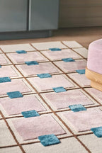 Greer Wool Area Rug - Chic Hand-Tufted Mauve, Blue, and Beige Design for Stylish Home Decor (2.5x10 Ft)