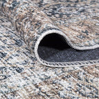 Bloom Rugs Washable Non-Slip 10x14 Rug - Dark Blue/Tan Traditional Oriental Area Rug for Living Room, Bedroom, Dining Room, and Kitchen - Exact Size: 10' x 14'