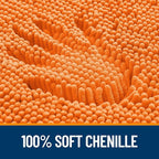 OLANLY Bathroom Rugs 30x20, Extra Soft Absorbent Chenille Bath Rugs, Rubber Backing Quick Dry, Machine Washable Bath Mats for Bathroom Floor, Tub and Shower, Home Decor Accessories, Orange