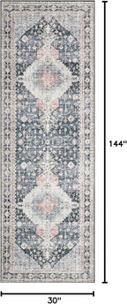 Loloi Skye Collection SKY-02 Charcoal/Multi 2'-6" x 12'-0" Runner Rug