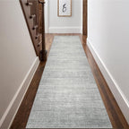 Art&Tuft Non-Slip Runner Rug - 3x10 Runner Rug Washable Low-Pile Rugs Runners, Soft Distressed Carpet Runner for Bedroom Bathroom Kitchen Laundry Living Room, Grey