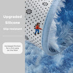 Andency Area Rugs 9x12 for Living Room Home Decor, Large Shaggy Bedroom Carpet, Non-Slip Big Shag Indoor Thick Soft Fluffy Furry Fur Area Rugs for Kids Dorm Nursery Aesthetic, Tie-Dyed Blue