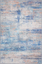 Abstract 5x7 Area Rug for Living Room Dining Room Office Bedroom Blue