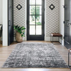 Area Rug 6×9, Large Vintage Boho Rug,Ultra-Soft Low Pile, Washable, Non Slip,Stain Resistant, Printed Carpet for Living Room Bedrooms Playroom Office Kitchen, Dark Stone