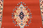 Unique Loom Reza Collection Traditional Persian Style Area Rug, 2 ft 2 in x 8 ft 2 in, Terracotta/Ivory