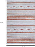 Alfa Rich 5x8 Beige Terracotta Washable Area Rugs for Living Room Bedroom Kitchen Cotton Decor Rug