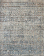 Loloi Amber Lewis Billie Collection BIL-05 Denim/Blush 3'-6" x 5'-6", 0.19" Thick Accent Rug