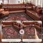 Ciicool 2x5ft Runner Rug, Hallway Wahshable Rugs Vintage Kitchen Carpet for Entrance Bedroom Bedside Living Room Kitchen Laundry Bathroom Decor