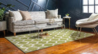 Rugs.com Lattice Collection Rug – 7' x 10' Light Green Medium Rug Perfect for Bedrooms, Dining Rooms, Living Rooms