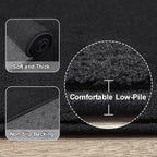 Amearea Modern Soft Hallway Runner Rug, 3x10 Feet Washable Long Runner Rugs for Hallway, Black Fluffy Bedroom Bedside Rugs, Non Slip Memory Foam Rug Carpet for Entrance Kitchen Living Room Home Decor