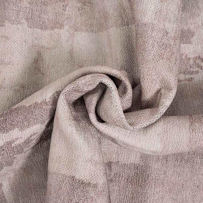 GLN Rugs Contemporary Collection - Machine Washable Area Rug, Contemporary Washable, Non Slip, Low Pile Chenille Rug, Living Room, Bedroom, Kitchen Rug (3' x 5' Abstract Tan)