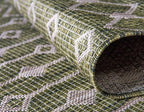 Unique Loom Outdoor Trellis Collection Area Rug - Tribal Trellis (7' 1" x 10' Rectangle, Green/ Natural)