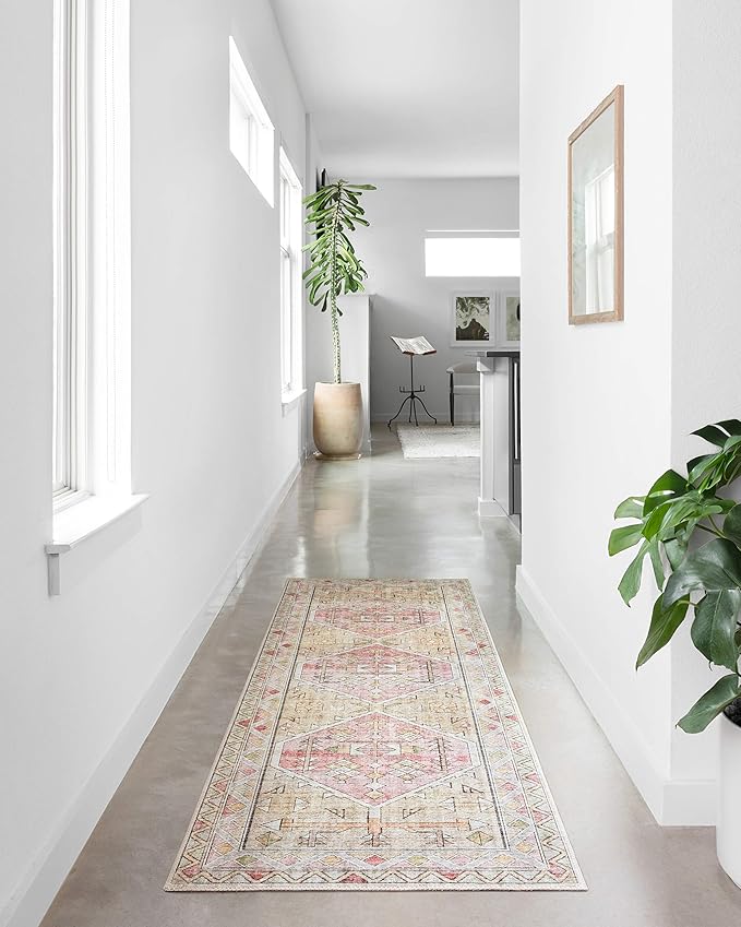 Loloi Skye Collection SKY-04 Gold/Blush 7'-6" x 9'-6" Area Rug