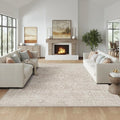 Fmfunctex 9x12 Washable Area Rug Beige Vintage Neutral Distressed Oriental Large Non Slip Carpet for Living Room Bedroom Soft Low Pile Indoor Mat Retro Throw Rug for Dining Room Kitchen Office Nursery
