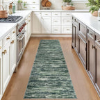 2x7 Modern Abstract Runner Rug for Hallways, Dark Green Super Soft Hallway Decor Kitchen Rugs with Non-Slip, Non-Shedding Washable Rug for Hallways Entryway Bedroom Indoor