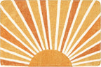 Lahome Boho Sun Print Area Rug - 2x3 Small Washable Rug Modern Abstract Non-Slip Area Rug Accent Distressed Throw Rugs Floor Carpet for Bedrooms Living Laundry Room entryway Rug (2'x3', Rainbow Sun)