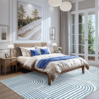 Lahome Abstract 6x9 Area Rugs, Soft Washable Rugs for Living Room Ultra-Thin Non Slip Dining Room Rug, Blue Rug Throw Large Carpet for Bedroom Office(6'x9',Blue/White)