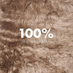 Sheepskin Long Hair 2x3 ft | Bedside Rugs for bedrooms, Sofa, Chair or The Dining Table | Each Sheepskin Rug is Unique and Created by Nature | Small Fluffy Rug in Color Light Brown