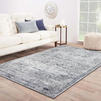 Area Rug 5×7, Vintage Boho Rug,Ultra-Soft Low Pile, Washable, Non Slip,Stain Resistant Printed Carpet for Living Room Bedrooms Playroom Office Kitchen, Classic Grey.