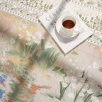 Rugcomf Runner Rug Impressionist-Style Vintage Kitchen Rugs Non Slip Washable Soft Carpet Runner for Kitchen Laundry Bedroom Bathroom, Beige