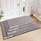 Front Door Mat Outside Entrance, Outdoor Indoor Door Mats for Entryway, Entrance, Entry, Patio, Waterproof Non Slip Doormat, Low-Profile, 24" × 35“, Grey