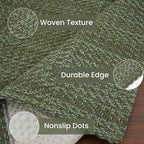 IOHOUZE Small Area Rug 2x3 Washable Woven Rugs for Entryway Non Slip Rubber Backed Front Door Rugs Indoor Doormat Throw Rug Floor Carpet for Entrance Kitchen, Olive Green/Dusty Green