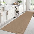 Braided Runner Rug 3x10 Ft Washable Runners for Hallways Non Slip Kitchen Runner Rug Cotton Long Entryway Runner Indoor, Woven Carpet for Hall Kitchen Entryway, Orange/Tan/Brown