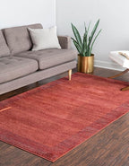 Rugs.com Angelica Collection Rug – 6' x 9' Terracotta Medium Rug Perfect for Bedrooms, Dining Rooms, Living Rooms