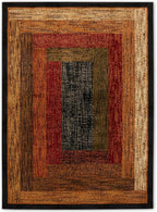 Home Dynamix Royalty Vega Contemporary Geometric Area Rug, Black/Brown, 5'2"x7'2"