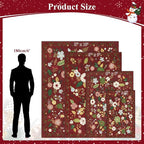 U'Artlines 6x9ft Red Christmas Area Rug Floral Rugs for Living Room,Non Slip Washable Rug Indoor Low Pile Floor Red Carpet for Bedroom, Dining Room,Classroom,Farmhouse,Office