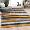 LUXE WEAVERS Lantanas Collection 7119 Yellow 8x10 Modern Geometric Area Rug