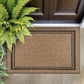 Beverly Rug Easy Jute Bordered Entry Rug 2x3 Washable Durable Indoor Outdoor Area Rugs for Living Dining Room Patio Office Stain Resistant Non Shedding Casual Indoor Outside Carpet 2 x 3 Natural
