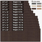 GOYLSER Jute Runner Rug Non Slip Washable, 20 ft Rubber Backed Absorbent Laundry Rugs Laundry Room Runner, Deep Brown Long Hallway Rug