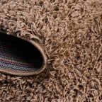 Unique Loom Solid Shag Collection Area Rug (5' 1" x 8' Oval, Sandy Brown)