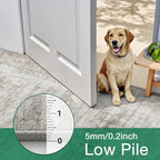 LUMI 8x10 Washable Area Rug for Living Room, Ultra Soft Modern Neutral Grey Rugs Non Slip with Rubber Backing, Low Profile, High Traffic, Stain Resistant Carpets, Ideal for Bedroom, Dining Room