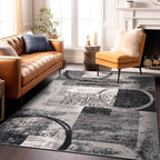 Rugshop Contemporary Circle Design Area Rug, Non-Shedding Carpet for Living Room, Dining Room, or Office, Cream, 10' x 14'