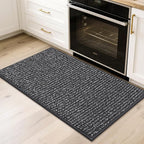 BEQHAUSE 20"x32" Entryway Rug Indoor Door Mat Non-Slip Washable, Hallway Rugs Absorbent & Stain Resist Hall Carpet Runner Rugs for Entryway, Front Door Floor Mats Laundry Room Rugs for Entry, Charcoal